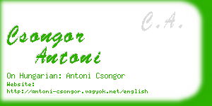 csongor antoni business card